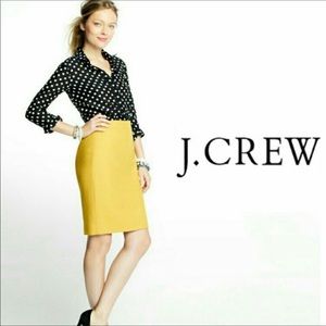 NWOT J Crew Mustard Yellow Skirt size 2